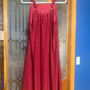 Elegant Red Sleeveless Dress